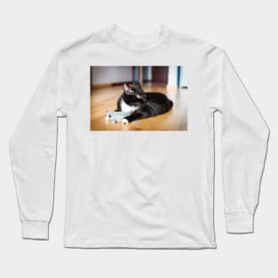 Cat playing with mouse-toy Long Sleeve T-Shirt